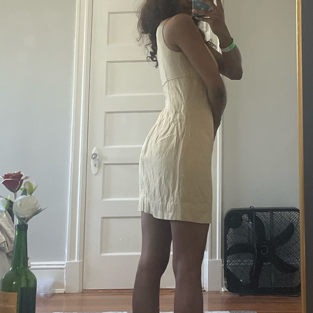 VTG ⏰ ANN TAYLOR pastel yellow a line mini dress - Picture 8 of 8